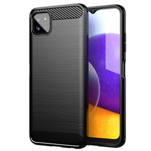 Capa Silicone Carbon Samsung Galaxy A22 5G Preto