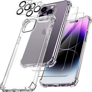 Capa Anti-choque iPhone 15 Pro Max com 2 películas vidro temperado 2 películas camera