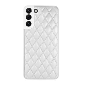 Capa Pele Acolchoada Samsung S22 Branco