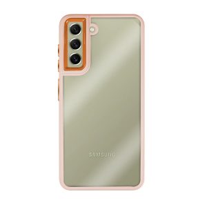 Capa Silicone Cristal Transparente Samsung Galaxy S21 FE Rosa