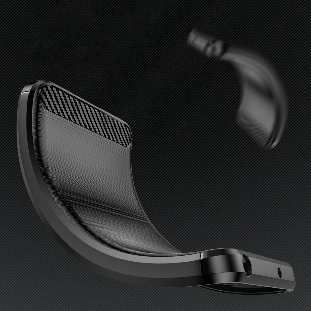 Capa Silicone Carbon Xiaomi Redmi Note 12 5G Preto - Image 5