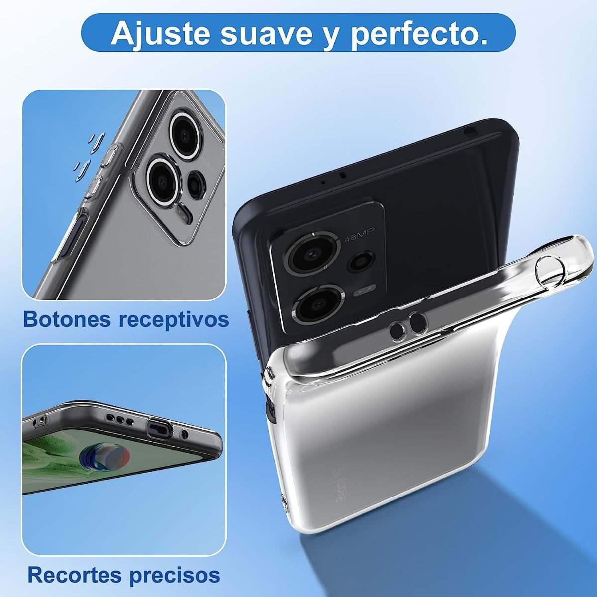 Capa Silicone Transparente Xiaomi Redmi Note 12 5G - Image 3
