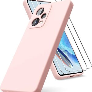 Capa Silicone Líquido com 2 Películas Xiaomi Redmi Note 12 4G Rosa