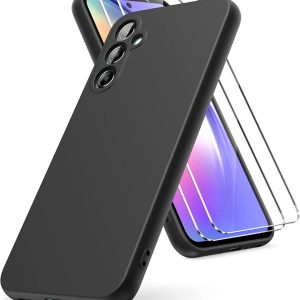Capa Silicone Líquido com 2 Películas Galaxy A54 Preto