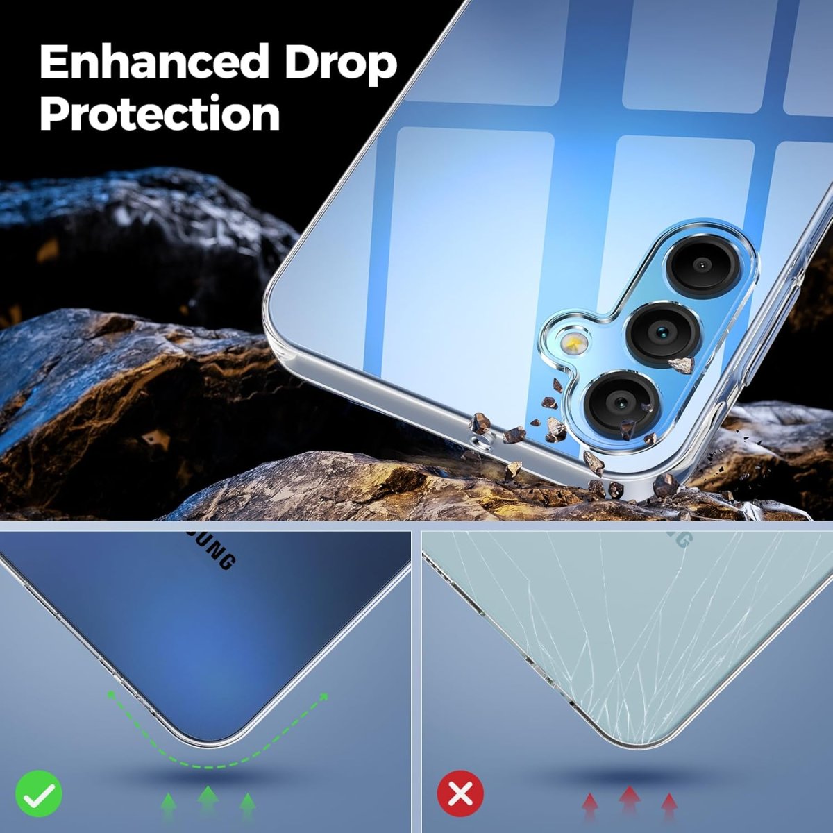 Capa Samsung Galaxy A15 Silicone com 2 Películas Transparente - Image 5