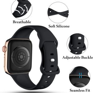 Bracelete Apple Watch (38/ 40/ 41 mm) Silicone Preto