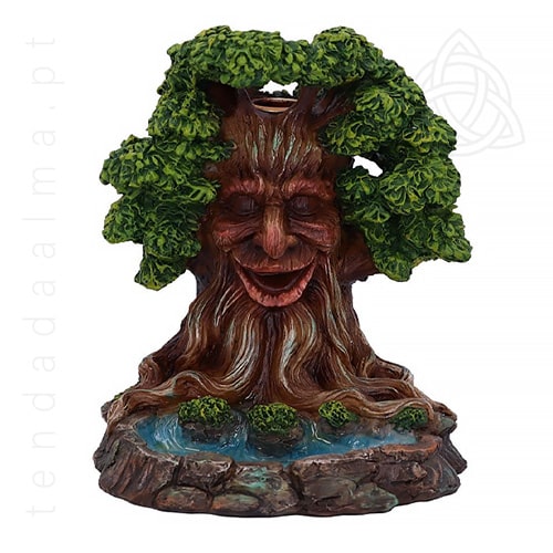 Incensário de Refluxo Ancião da Floresta, Green Man – 15,5 CM - Image 2