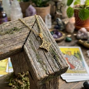 Fio com Nó de Bruxa – Aço Dourado 12mm