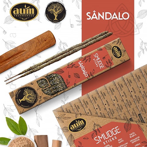 Incenso Orgânico AUM de Sândalo (CAIXA)