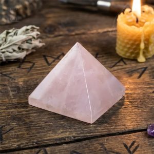 Pirâmide de Quartzo Rosa – 4 cm