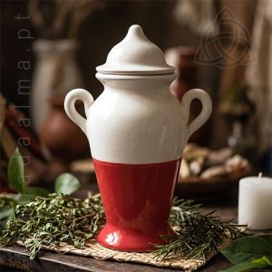 Quartinha Branca e Vermelha – (Grande 19 cm, COM ASAS)