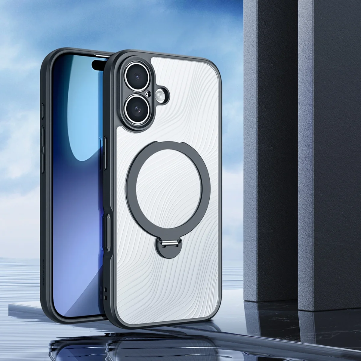 Capa iPhone 17 Dux Ducis Aimo Mag Stand Preto - Image 3